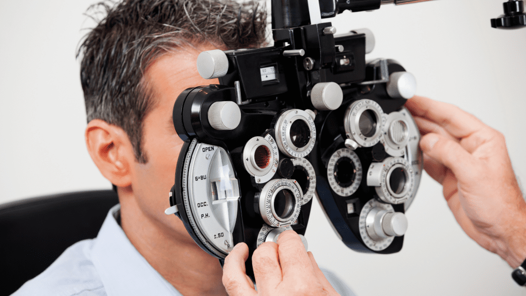 Close Up Eye Doctor Ophthalmology examination