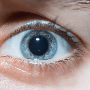 dilated eye pupil