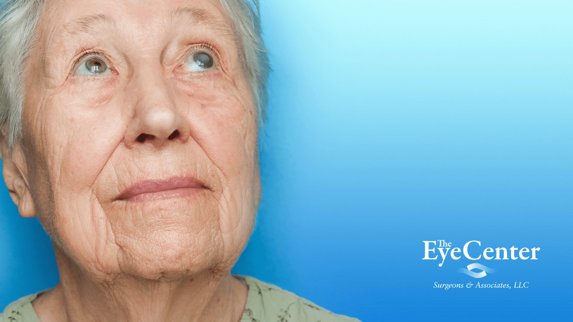 elderly woman with cataract