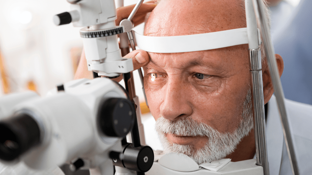 man getting eye exam can prevent Vision Loss from Cataracts