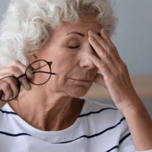 Symptoms of eye disease include headaches